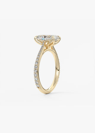 Oval Solitaire With Raised Basket Gallery Lab Grown Diamond Engagement Ring
