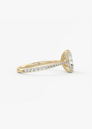 Oval Solitaire With Raised Basket Gallery Lab Grown Diamond Engagement Ring