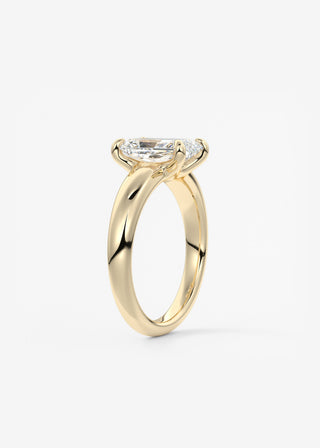 Oval Solitaire With Raised Basket Gallery Lab Grown Diamond Engagement Ring