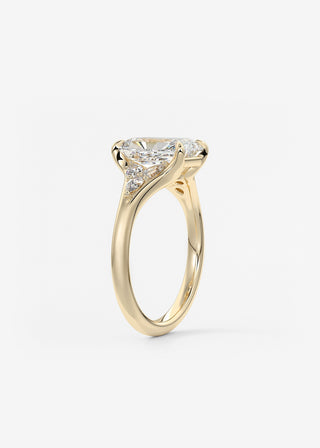 Oval Solitaire With Raised Basket Gallery Lab Grown Diamond Engagement Ring