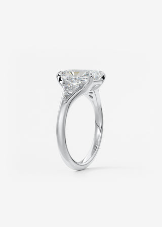 Oval Solitaire With Raised Basket Gallery Lab Grown Diamond Engagement Ring