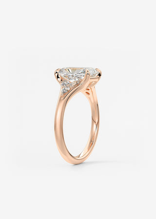 Oval Solitaire With Raised Basket Gallery Lab Grown Diamond Engagement Ring