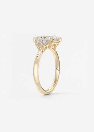 Oval Solitaire With Raised Basket Gallery Lab Grown Diamond Engagement Ring