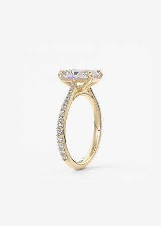 Oval Solitaire With Raised Basket Gallery Lab Grown Diamond Engagement Ring