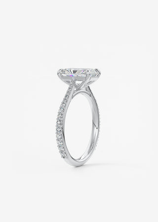 Oval Solitaire With Raised Basket Gallery Lab Grown Diamond Engagement Ring