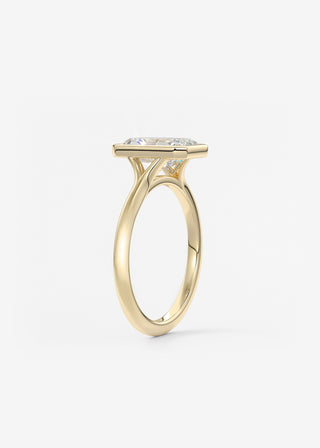 Oval Solitaire With Raised Basket Gallery Lab Grown Diamond Engagement Ring