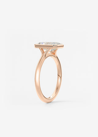 Oval Solitaire With Raised Basket Gallery Lab Grown Diamond Engagement Ring
