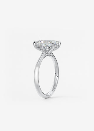 Oval Solitaire With Raised Basket Gallery Lab Grown Diamond Engagement Ring