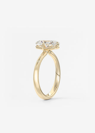 Oval Solitaire With Raised Basket Gallery Lab Grown Diamond Engagement Ring
