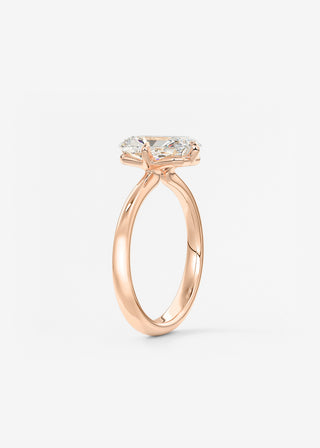 Oval Solitaire With Raised Basket Gallery Lab Grown Diamond Engagement Ring