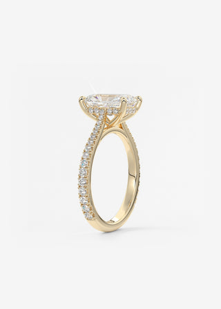 Oval Solitaire With Raised Basket Gallery Lab Grown Diamond Engagement Ring