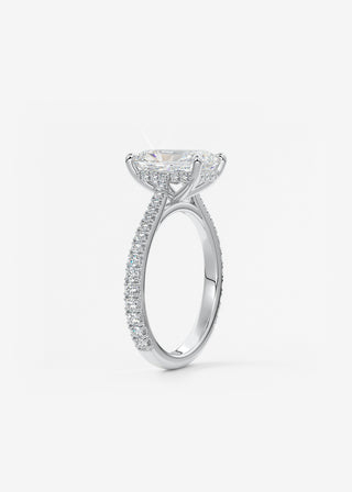 Oval Solitaire With Raised Basket Gallery Lab Grown Diamond Engagement Ring