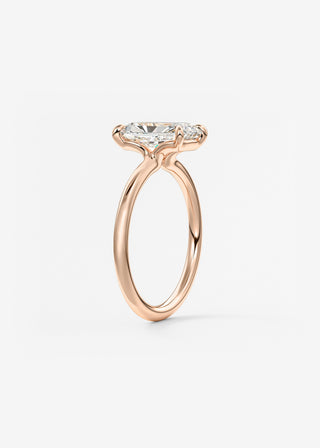 Oval Solitaire With Raised Basket Gallery Lab Grown Diamond Engagement Ring
