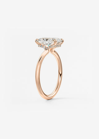 Oval Solitaire With Raised Basket Gallery Lab Grown Diamond Engagement Ring