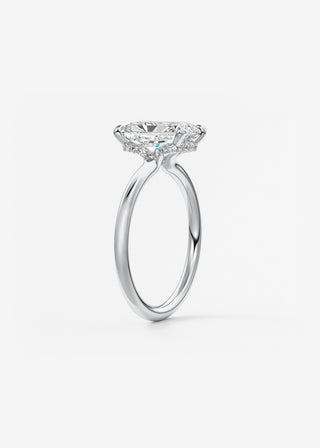 Oval Solitaire With Raised Basket Gallery Lab Grown Diamond Engagement Ring