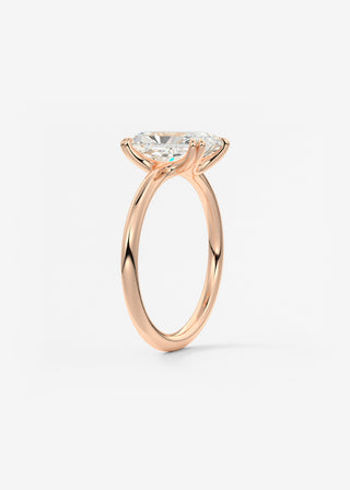Oval Solitaire With Raised Basket Gallery Lab Grown Diamond Engagement Ring