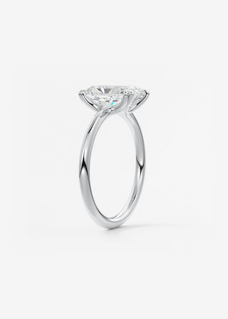 Oval Solitaire With Raised Basket Gallery Lab Grown Diamond Engagement Ring