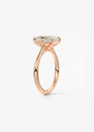 Oval Solitaire With Raised Basket Gallery Lab Grown Diamond Engagement Ring