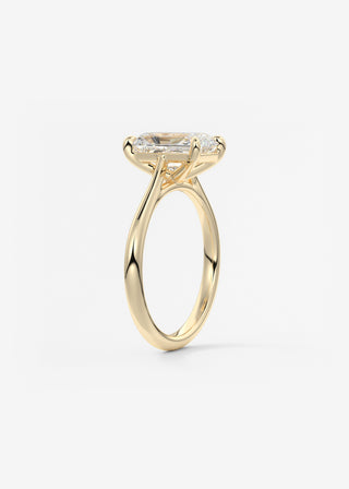 Oval Solitaire With Raised Basket Gallery Lab Grown Diamond Engagement Ring