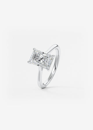 Oval Solitaire With Raised Basket Gallery Lab Grown Diamond Engagement Ring