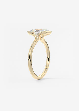 Oval Solitaire With Raised Basket Gallery Lab Grown Diamond Engagement Ring