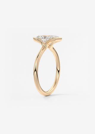 Oval Solitaire With Raised Basket Gallery Lab Grown Diamond Engagement Ring