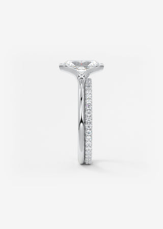 Oval Solitaire With Raised Basket Gallery Lab Grown Diamond Engagement Ring