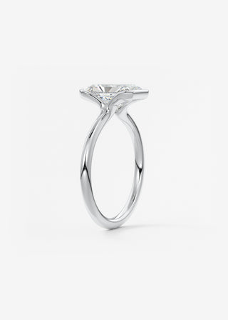 Oval Solitaire With Raised Basket Gallery Lab Grown Diamond Engagement Ring