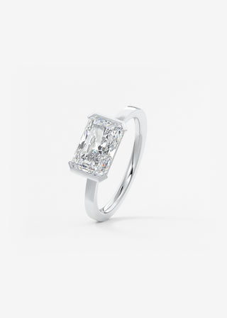 Oval Solitaire With Raised Basket Gallery Lab Grown Diamond Engagement Ring