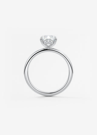 Oval Solitaire With Raised Basket Gallery Lab Grown Diamond Engagement Ring