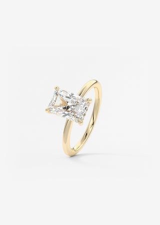 Oval Solitaire With Raised Basket Gallery Lab Grown Diamond Engagement Ring