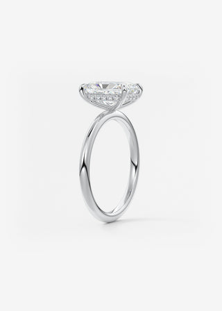 Oval Solitaire With Raised Basket Gallery Lab Grown Diamond Engagement Ring