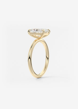 Oval Solitaire With Raised Basket Gallery Lab Grown Diamond Engagement Ring