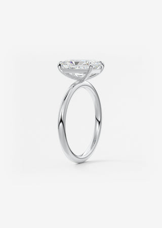 Oval Solitaire With Raised Basket Gallery Lab Grown Diamond Engagement Ring