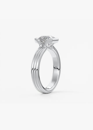 Oval Solitaire With Raised Basket Gallery Lab Grown Diamond Engagement Ring