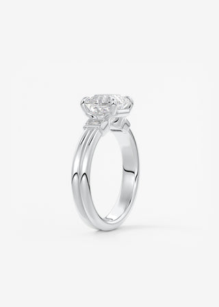 Oval Solitaire With Raised Basket Gallery Lab Grown Diamond Engagement Ring