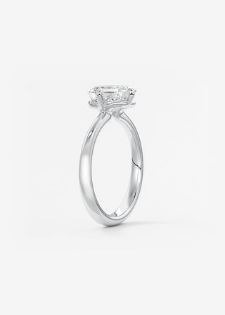Oval Solitaire With Raised Basket Gallery Lab Grown Diamond Engagement Ring
