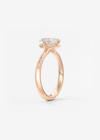 Oval Solitaire With Raised Basket Gallery Lab Grown Diamond Engagement Ring