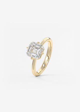 Oval Solitaire With Raised Basket Gallery Lab Grown Diamond Engagement Ring