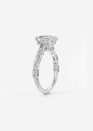 Oval Solitaire With Raised Basket Gallery Lab Grown Diamond Engagement Ring