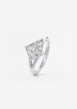 Oval Solitaire With Raised Basket Gallery Lab Grown Diamond Engagement Ring