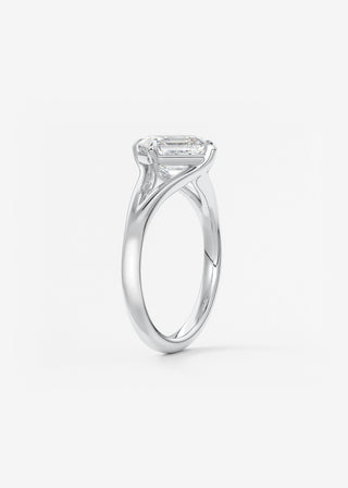Oval Solitaire With Raised Basket Gallery Lab Grown Diamond Engagement Ring
