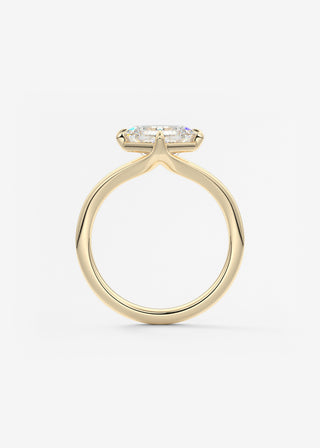 Oval Solitaire With Raised Basket Gallery Lab Grown Diamond Engagement Ring