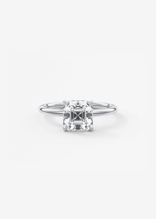 Oval Solitaire With Raised Basket Gallery Lab Grown Diamond Engagement Ring