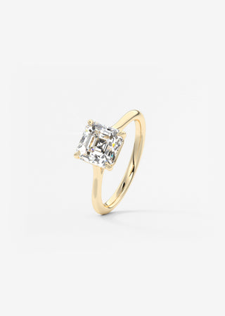 Oval Solitaire With Raised Basket Gallery Lab Grown Diamond Engagement Ring