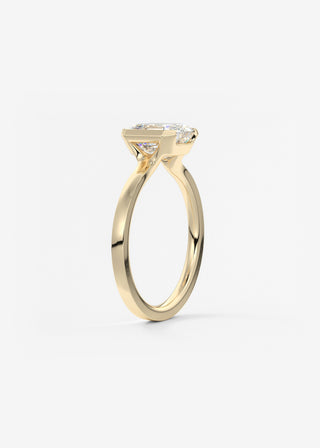 Oval Solitaire With Raised Basket Gallery Lab Grown Diamond Engagement Ring
