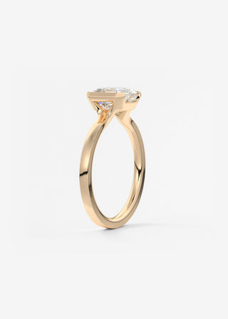 Oval Solitaire With Raised Basket Gallery Lab Grown Diamond Engagement Ring