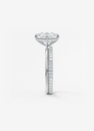 Oval Solitaire With Raised Basket Gallery Lab Grown Diamond Engagement Ring