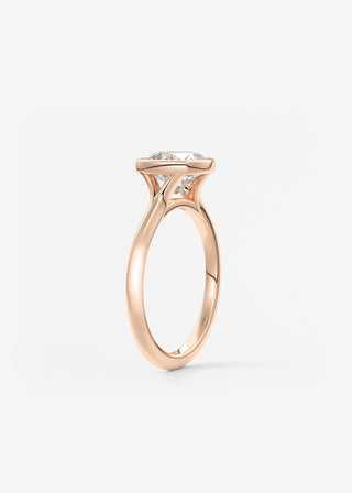Oval Solitaire With Raised Basket Gallery Lab Grown Diamond Engagement Ring