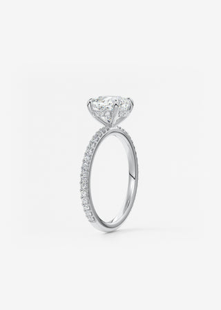 Oval Solitaire With Raised Basket Gallery Lab Grown Diamond Engagement Ring